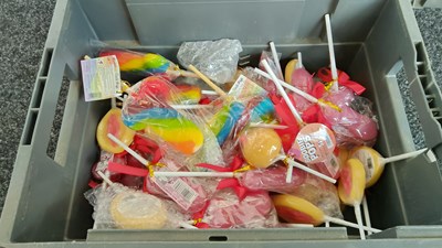 Lot 311 - Box containing large qty of mixed adult candy
