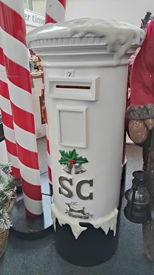 Lot 258 - Large White Santa Claus Express Post Box - No Key, 1M 40CM - Used