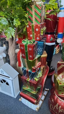 Lot 271 - 5FT Christmas Present Tower In Sleigh - Used