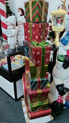 Lot 280 - 5FT Christmas Present Tower In Sleigh - Used