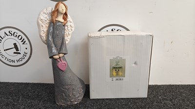 Lot 253 - Ceramic Angel Ornament & Snowman Light - Used