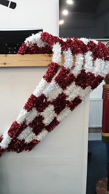 Lot 143 - Six Tinsel Candy Canes 44” - Used