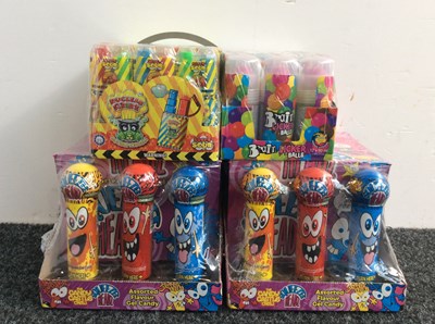 Lot 2 - Qty of Sour Candy Suckers & Sprays - New