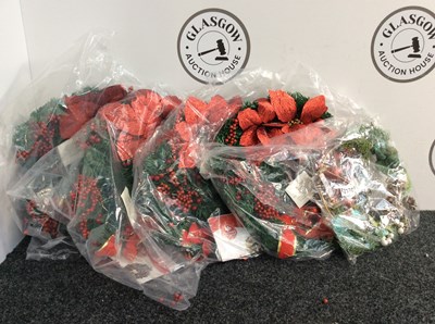 Lot 142 - 5 Christmas Wreaths Measuring 1FT - New