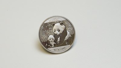 Lot 25 - 2012 Chinese Silver Panda Bullion Coin .999 Pure Silver Weighing 1 Troy Ounce- Sealed Case