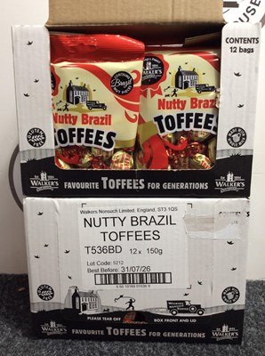 Lot 19 - 2 boxes of nutty Brazil toffees by walkers