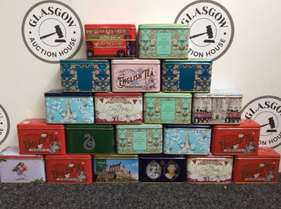 Lot 146 - 20 gift tins of English tea, 40 bags per tin, various designs