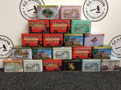 Lot 190 - 20 gift tins of English tea, 40 bags per tin, various designs