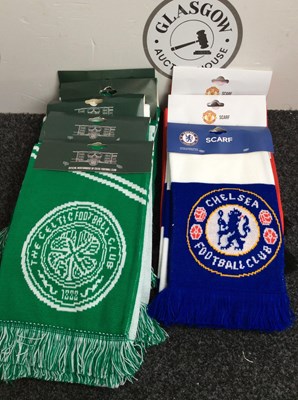 Lot 38 - 8 authentic football scarfs including Celtic and Chelsea