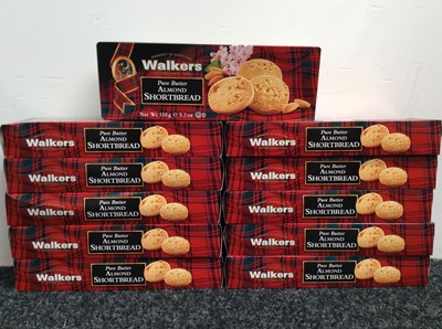 Lot 143 - 11 boxes of Walkers pure butter Almond shortbread