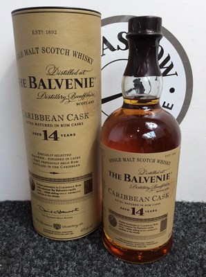 Lot 170 - The balvenie Caribbean cask single malt scotch whisky aged 14 years