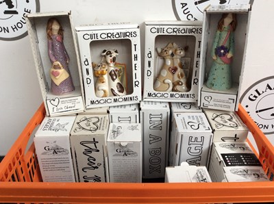 Lot 206 - Large box of assorted angel figurines