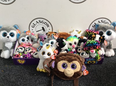 Lot 150 - Box Containing Large Qty of TY Beanie Boo Soft Toys - New