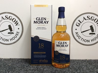 Lot 187 - Glen moray Speyside single malt scotch whisky aged 18 years