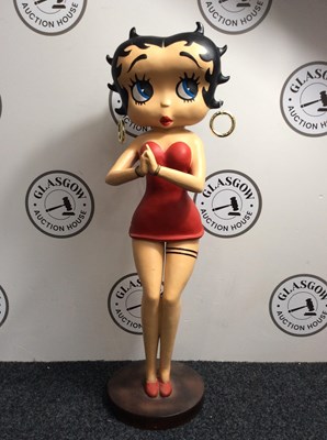 Lot 55 - Large Hand Painted Betty Boop Statue 34” Tall - Used