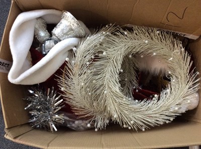 Lot 218 - Large Qty Of Christmas Decorations, Including Bells, Wreaths & Tinsel - Used