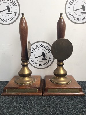 Lot 5 - 2 pub landlord trophies with plaques