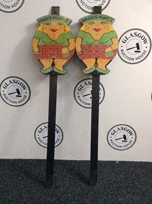 Lot 50 - 2 metal haggis hunt trail signs