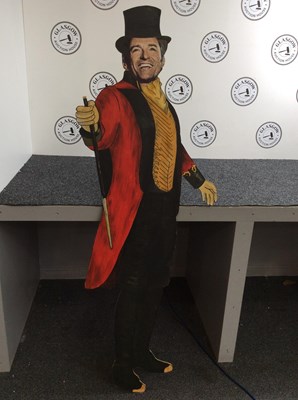 Lot 63 - Wooden prop ring leader cutout from greatest showman theme