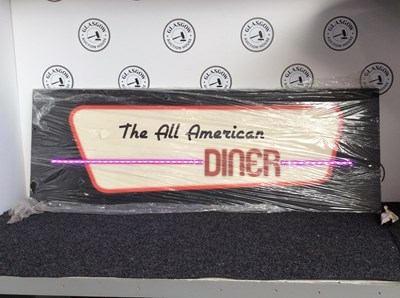 Lot 76 - The all American diner light up display sign -2m x 70cm Tested