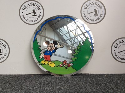 Lot 89 - Small round retro Mickey mouse mirror
