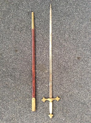 Lot 98 - Traditional style thin sword in sheath