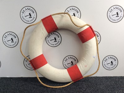 Lot 114 - Decorative full size life belt for prop use only 29”