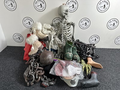 Lot 137 - Box of assorted Halloween decorations etc