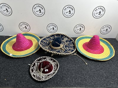 Lot 163 - Bundle of mexican style hats