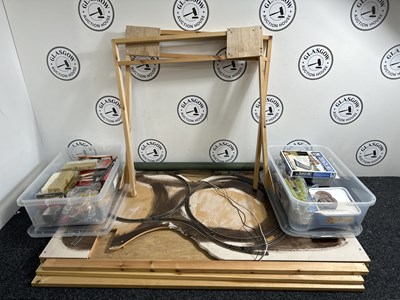 Lot 158 - Model train track with 2 boxes of accessories