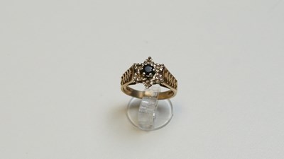 Lot 33 - Vintage 9ct gold and diamond ring, 3.58 gram size L