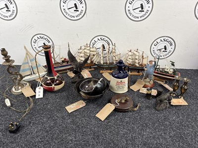 Lot 159 - 18 Items Of Misc Pottery, Figures, Ceramics & Boats - Used