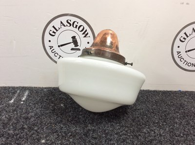 Lot 90 - Antique Opaline Pendant Light - Used