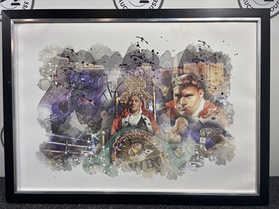 Lot 64 - Tyson Fury Signed Framed Canvas Print - Used