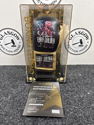 Lot 96 - The Trilogy Fury vs Wilder Signed by Fury Glove