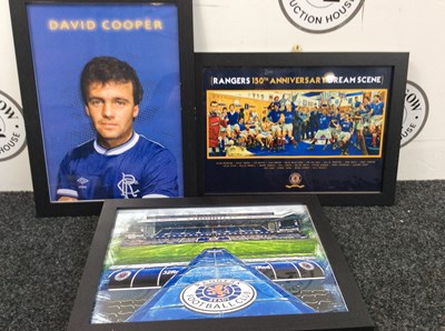 Lot 131 - 3 rangers pictures in black frames.