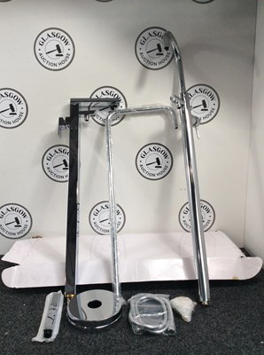 Lot 182 - Two Tall Silver Finish Taps & Shower Combo - One Missing Shower Head - New