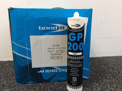 Lot 14 - Box of 25 bond gp200 general purpose silicone-New..