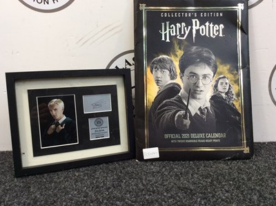 Lot 81 - Harry Potter Callander and signed Tom Felton picture....