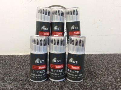Lot 102 - 6 x 11 piece wood drill bit set....