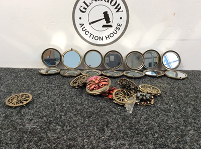 Lot 101 - 9 small round compact mirrors...