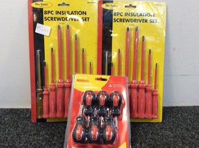 Lot 42 - 3 screwdriver sets new...
