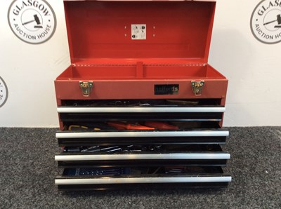 Lot 25 - Halfords professional tools box with tools