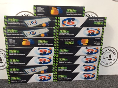 Lot 60 - 15 x elite table top curling games-new