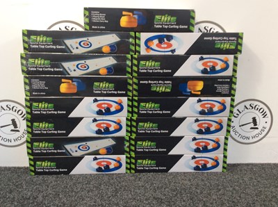 Lot 186 - 15x elite table top curling games-new