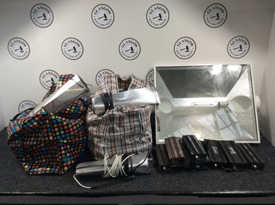 Lot 214 - Qty Of Plant Growing Lights & Power Cords - Used