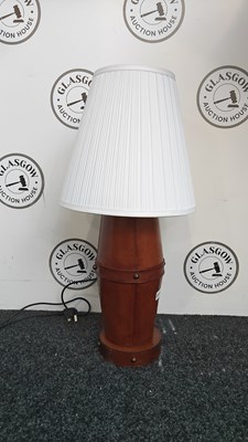 Lot 84 - Large Leather Finish Table Lamp - Used