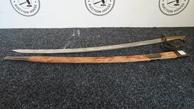 Lot 146 - Vintage Orange Sword & Sheath Made in India - Used