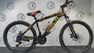 Lot 264 - MGLH 26" Wheel Sport Mountain Bike Front & Rear Disk Breaks, Black/Yellow/Orange - New