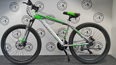 Lot 259 - NEWMIWA XML 26" Wheel Sport Mountain Bike Front & Rear Disk Breaks, Silver/Green/White - New